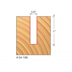 Freud 1/4" (Dia.) Double Flute Straight Bit With 1/4" Shank (04-108)
