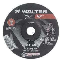 SALE Walter 08B600 - 6"x1/4" HP Grinding Wheel
