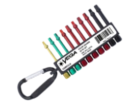 POWER TOOLS Vega 150RCS10 - 10pc Coloured Square Bit Set