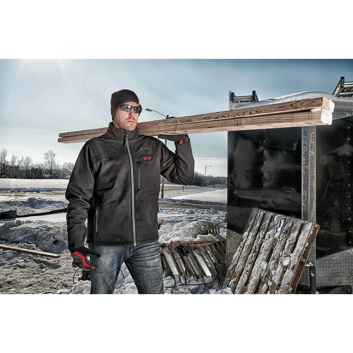 Milwaukee M12 Toughshell Black Heated Jacket 12 Milwaukee M12 Toughshell Black Heated Jacket
