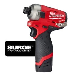 Milwaukee 2551-22 - M12 FUEL™ SURGE™ 1/4" Hex Hydraulic Driver 2 Battery Kit POWER TOOLS 19 Milwaukee 2551-22 - M12 FUEL™ SURGE™ 1/4