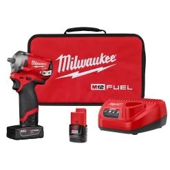 Milwaukee 2554-22 - M12 FUEL 3/8" Stubby Impact Wrench Kit POWER TOOLS