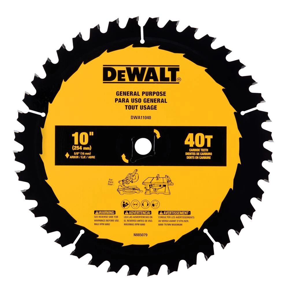 DEWALT DWA11040 - 10 IN 40T SAW ONE BLADE 3 DEWALT DWA11040 - 10 IN 40T SAW ONE BLADE