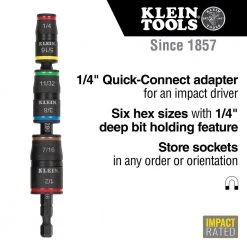 KLEIN 32907 - 7-IN-1 IMPACT FLIP SOCKET SET