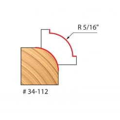 WOODWORKING Freud 3/8" Radius Rounding Over Bit, 1/4" Shank (Quadra-Cut) (34-112)