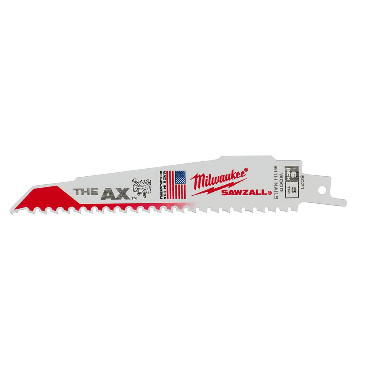 Milwaukee 48-00-5027 - The AX Nail Embedded Wood Sawzall™ Blades 3 Milwaukee 48-00-5027 - The AX Nail Embedded Wood Sawzall™ Blades