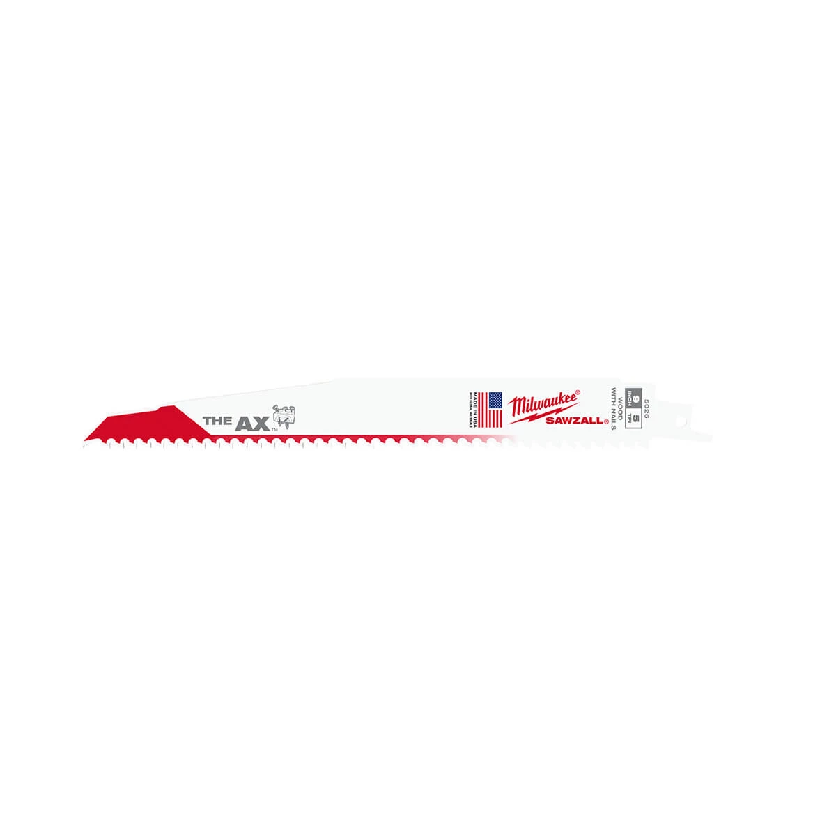 Milwaukee 48-00-5026 5pk 9" "The AX" Sawzall Blades CUTTING ACCESSORIES 5 Milwaukee 48-00-5026 5pk 9" "The AX" Sawzall Blades CUTTING ACCESSORIES
