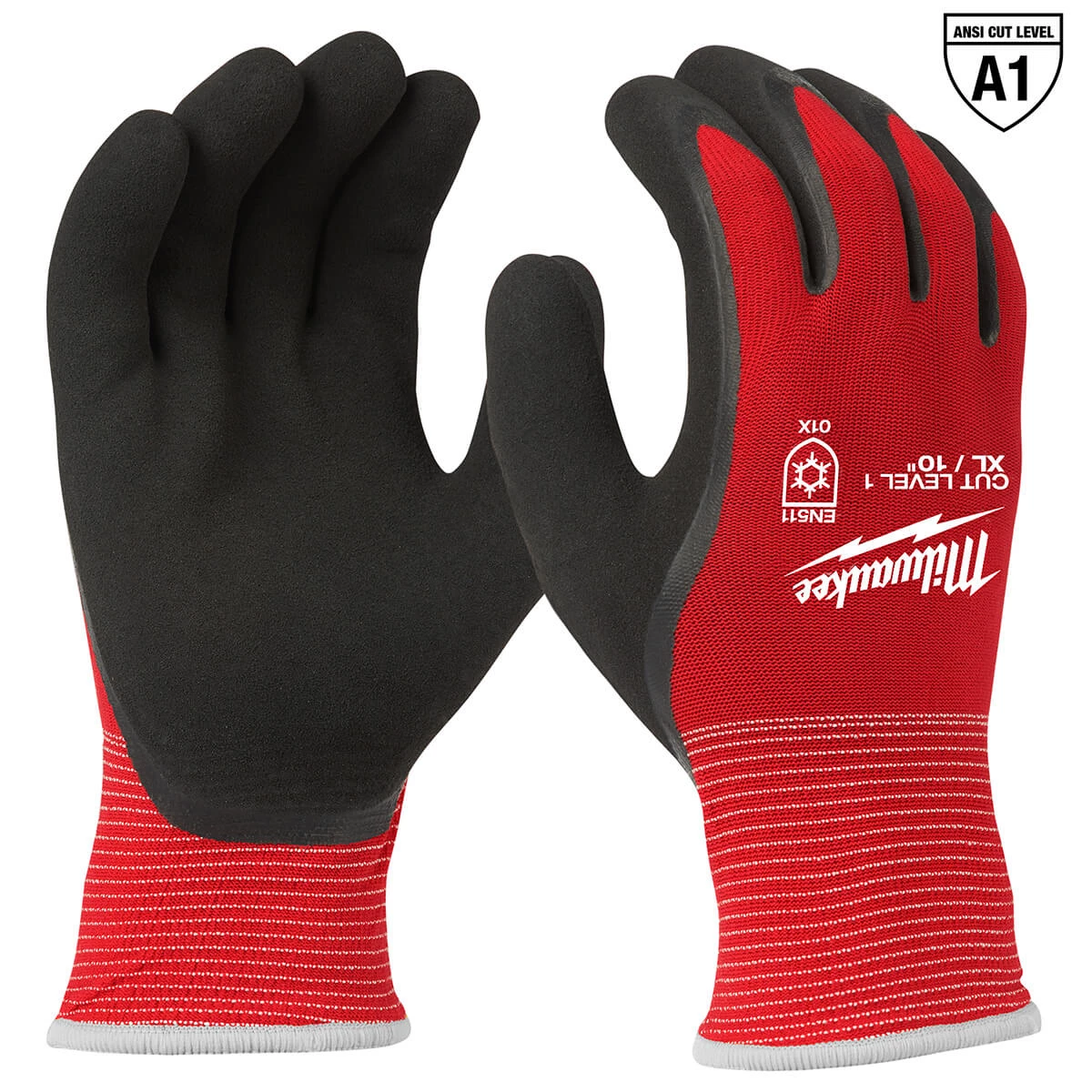 WORK WEAR Milwaukee Cut Level 1 Insulated Gloves - XL 3 WORK WEAR Milwaukee Cut Level 1 Insulated Gloves - XL