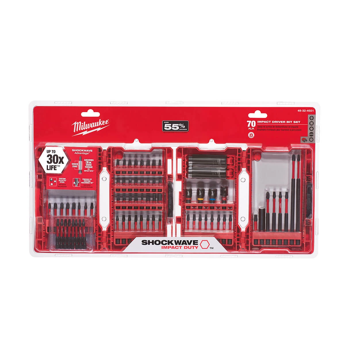 Milwaukee™ (48-32-4021) 70 Piece Milwaukee Shockwave Impact Duty Driver Bit Set ACCESSORIES 4 Milwaukee™ (48-32-4021) 70 Piece Milwaukee Shockwave Impact Duty Driver Bit Set ACCESSORIES
