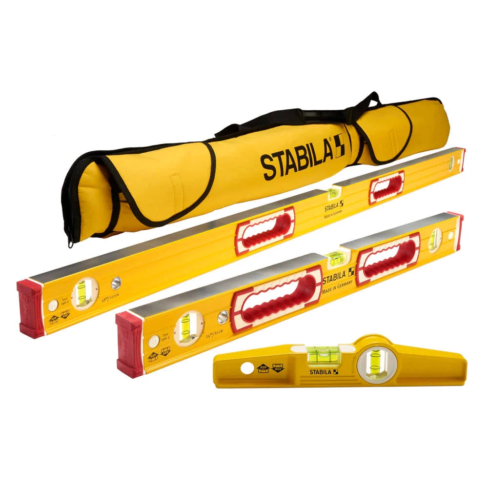 WHAT'S NEW STABILA 48370 - TYPE 196 3-LEVEL SET WITH CASE 3 WHAT'S NEW STABILA 48370 - TYPE 196 3-LEVEL SET WITH CASE