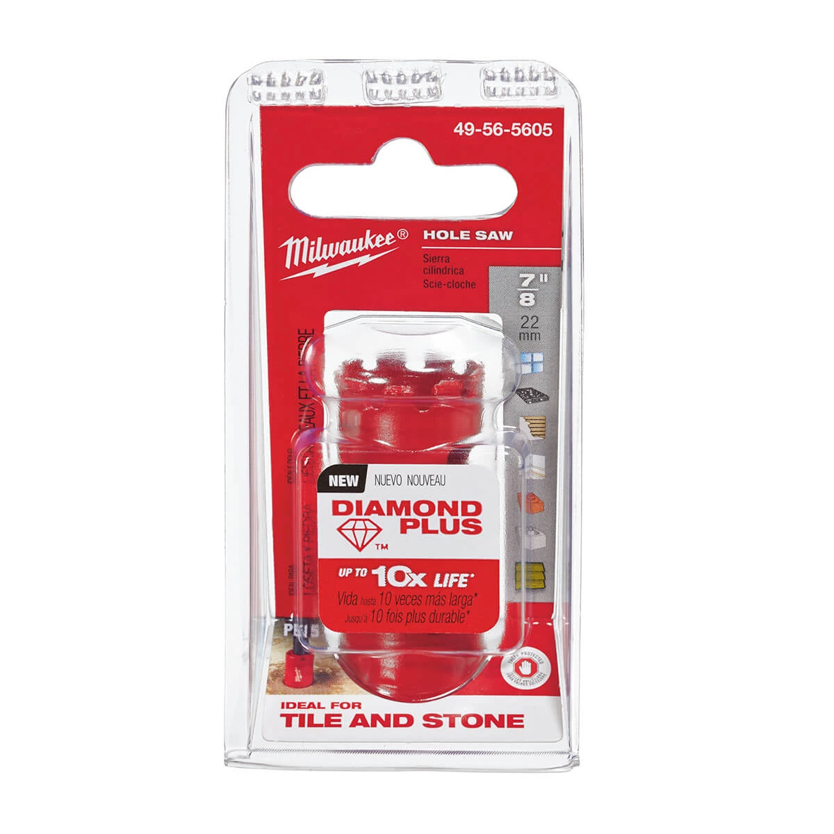 Milwaukee 49-56-5605 - 7/8'' Diamond Grit Hole Saws 4 Milwaukee 49-56-5605 - 7/8'' Diamond Grit Hole Saws