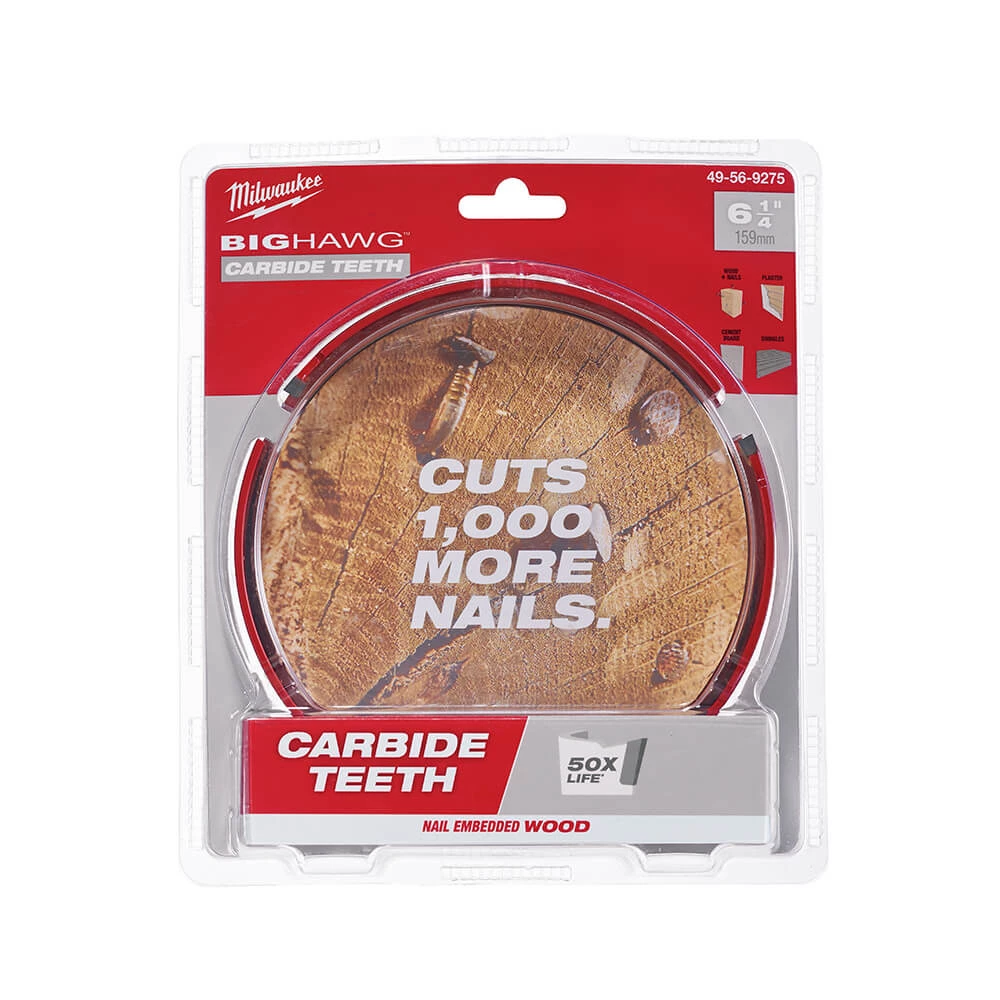 Milwaukee 49-56-9275 - Big Hole Hawg With Carbide Teeth 6-1/4 4 Milwaukee 49-56-9275 - Big Hole Hawg With Carbide Teeth 6-1/4