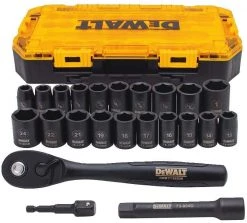 DRIVING AND FASTENING ACCESSORIES DEWALT DWMT74739 - 1/2-in Drive Impact Socket Set, 23-pc