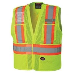 Pioneer Hi- Viz Yellow Safety Tear-Away Vest SALE