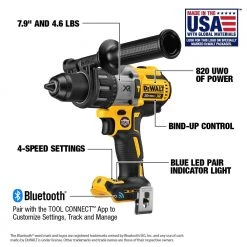 POWER TOOLS Dewalt DCD997B 20V MAX* XR LITHIUM ION BRUSHLESS 3-SPEED HAMMERDRILL Bare Tool With TOOL CONNECT
