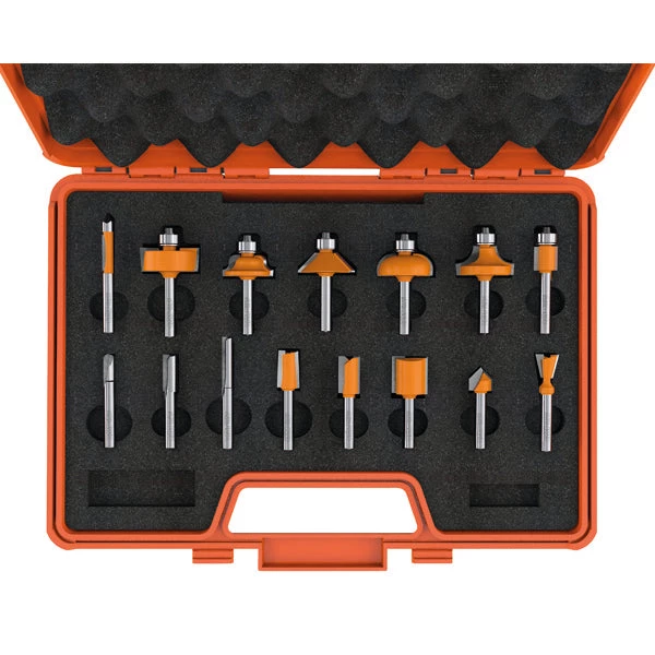CMT 800.001.00 15-PIECE ROUTER BIT SET, 1/4-INCH SHANK 3 CMT 800.001.00 15-PIECE ROUTER BIT SET, 1/4-INCH SHANK