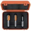 CMT 814.001.11 - 3 PC ROUND NOSE BIT SET (1/4" SHANK)