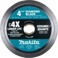 Makita E-02668 - 4-1/2" DIAMOND BLADE CONTINUOUS RIM GP Ceramic Cutting