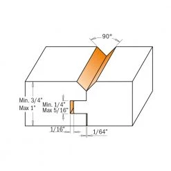 CMT V-TONGUE & GROOVE BIT 5 CMT V-TONGUE & GROOVE BIT