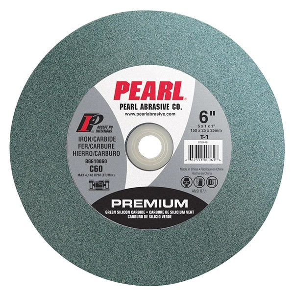 Pearl BG634080 - 6 X 3/4 X 1 Grinding Wheel (For Metal) ABRASIVES 3 Pearl BG634080 - 6 X 3/4 X 1 Grinding Wheel (For Metal) ABRASIVES