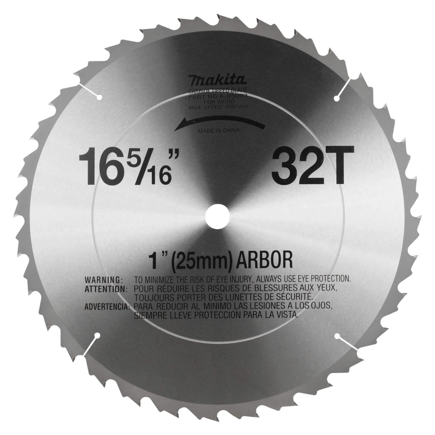 ACCESSORIES Makita A-95093 - 16-5/16" CT BLADE 32T 1" 3 ACCESSORIES Makita A-95093 - 16-5/16" CT BLADE 32T 1"