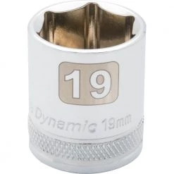Dynamic 3/8" D 6 PT 6MM Chrome Socket DRIVING AND FASTENING ACCESSORIES