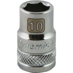 Dynamic 3/8" D 6 PT 10MM Chrome Socket DRIVING AND FASTENING ACCESSORIES