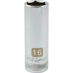 Dynamic 3/8" D 6 PT 16MM DEEP Chrome Socket