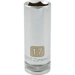 Dynamic 3/8" D 6 PT 17MM DEEP Chrome Socket DRIVING AND FASTENING ACCESSORIES