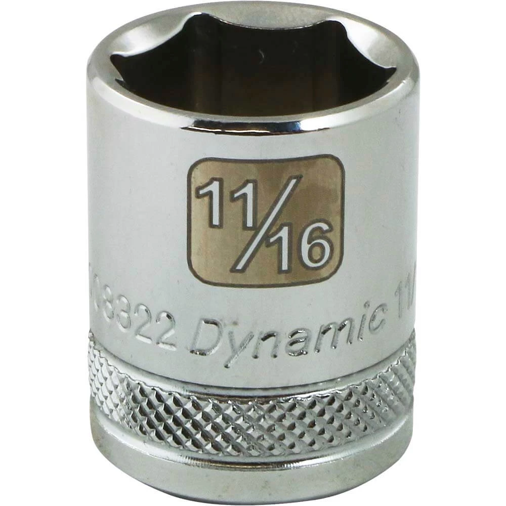 DRIVING AND FASTENING ACCESSORIES Dynamic 3/8" D 6 PT 11/16" Chrome Socket 3 DRIVING AND FASTENING ACCESSORIES Dynamic 3/8" D 6 PT 11/16" Chrome Socket