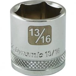 Dynamic 3/8" D 6 PT 13/16" Chrome Socket