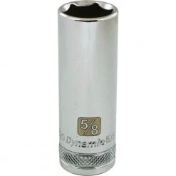 Dynamic 3/8" D 6 PT 5/8" DEEP Chrome Socket