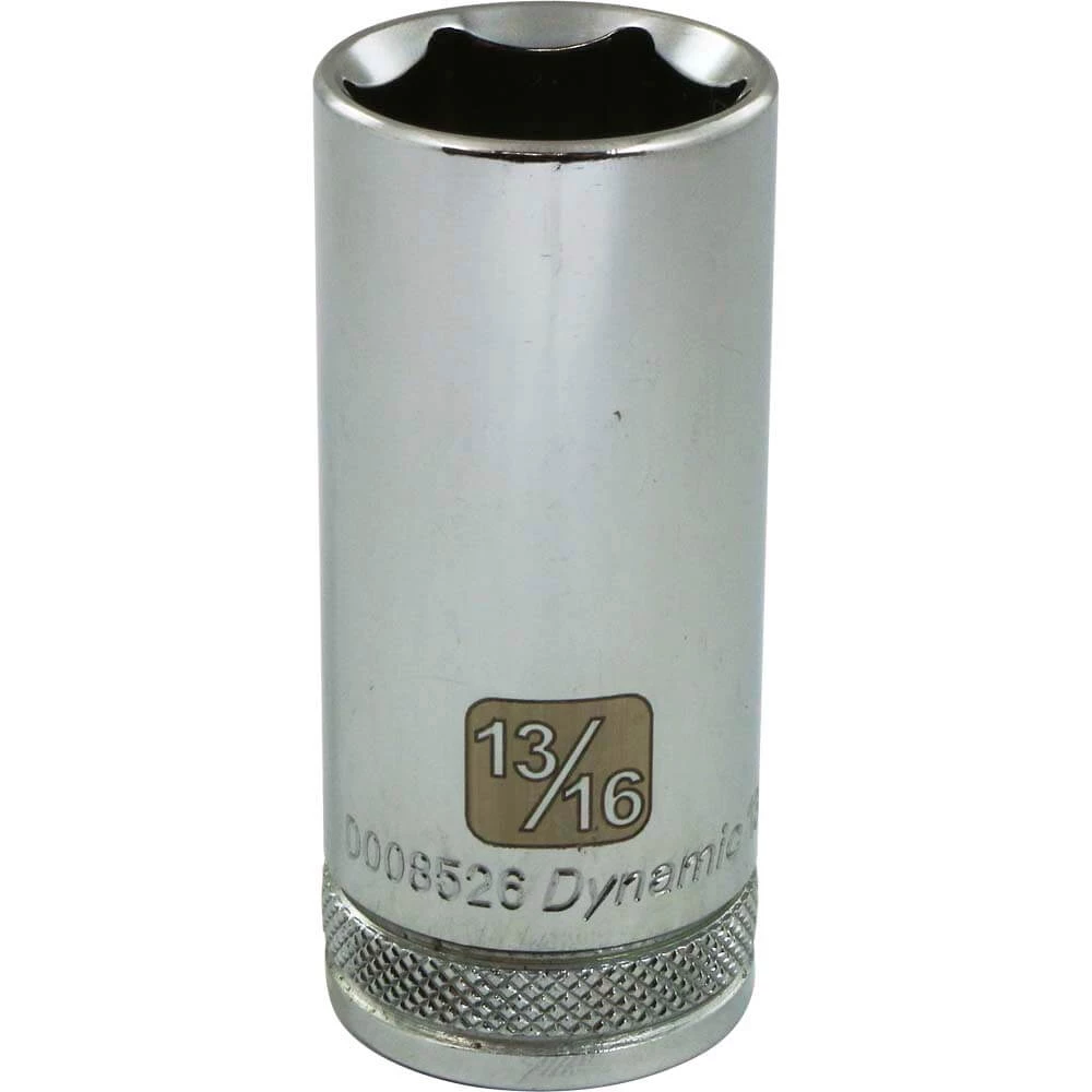 Dynamic 3/8" D 6 PT 13/16" DEEP Chrome Socket DRIVING AND FASTENING ACCESSORIES 3 Dynamic 3/8" D 6 PT 13/16" DEEP Chrome Socket DRIVING AND FASTENING ACCESSORIES