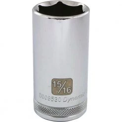 Dynamic 3/8" D 6 PT 15/16" DEEP Chrome Socket DRIVING AND FASTENING ACCESSORIES