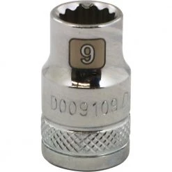 Gray GT-D009109 - 3/8" DRIVE 12 POINT 9MM CHROME SOCKET