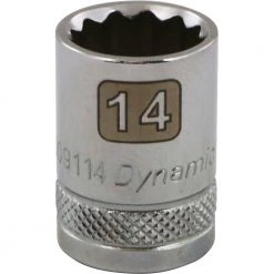 DRIVING AND FASTENING ACCESSORIES Gray GT-D009114 - 3/8" DRIVE 12 POINT 14MM CHROME SOCKET