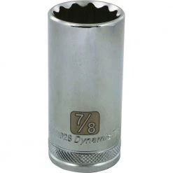 Gray GT-D009628 -3/8" D 12POINT 7/8" DEEP CHROME SOCKET