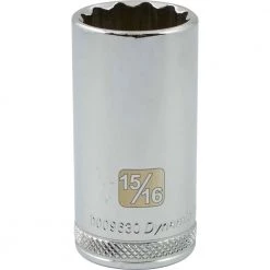 Gray GT-D009630 -3/8" D 12POINT 15/16'' DEEP CHROME SOCKET DRIVING AND FASTENING ACCESSORIES