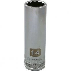 Gray GT-D009714 3/8" D 12POINT 14MM DEEP CHROME SOCKET