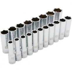 Dynamic 19 Piece 6 Point Deep Metric Socket Set DRIVING AND FASTENING ACCESSORIES
