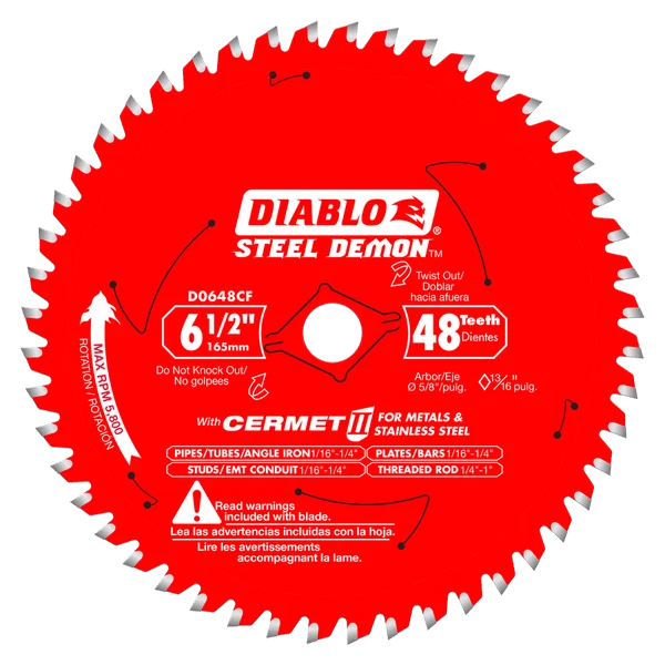 Diablo D0648CFA - 6 1/2" X 48T Cermet Steel 3 Diablo D0648CFA - 6 1/2" X 48T Cermet Steel