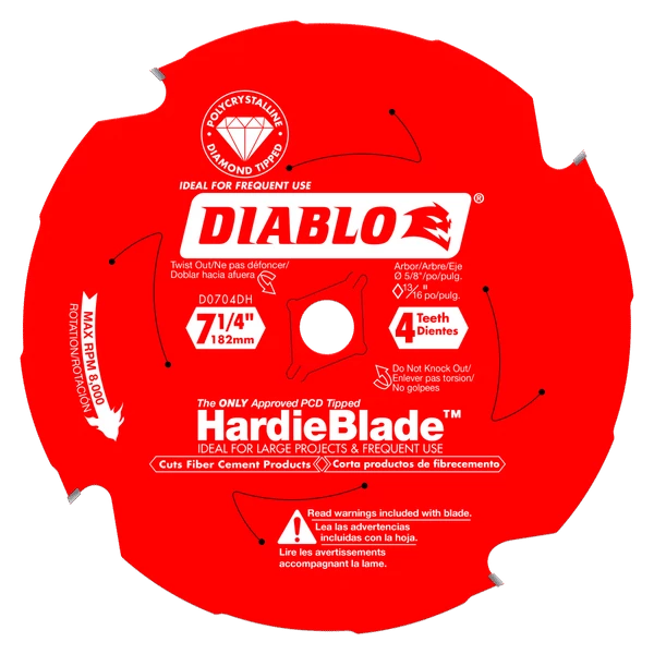 FREUD CUTTING ACCESSORIES Diablo D0704DH - 7-1/4" 4T Fiber Cement Blade 3 FREUD CUTTING ACCESSORIES Diablo D0704DH - 7-1/4" 4T Fiber Cement Blade