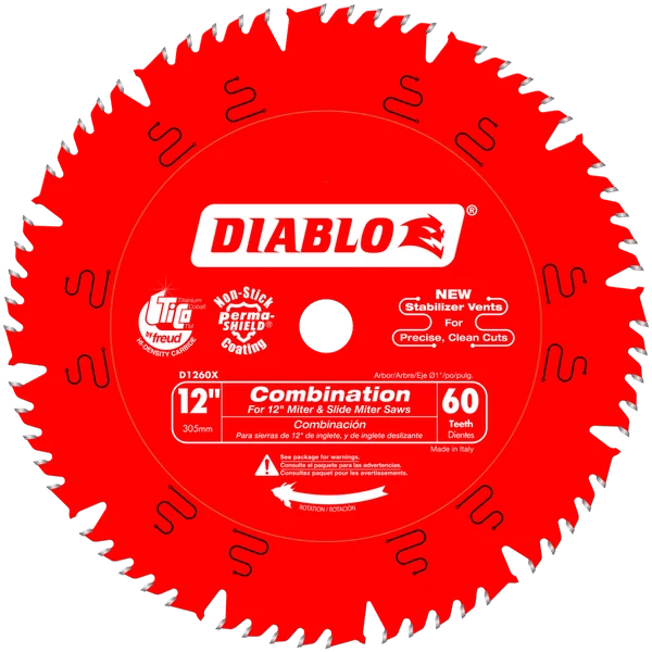 WOODWORKING Freud Diablo 12" 60T Combination Saw Blade 3 WOODWORKING Freud Diablo 12" 60T Combination Saw Blade
