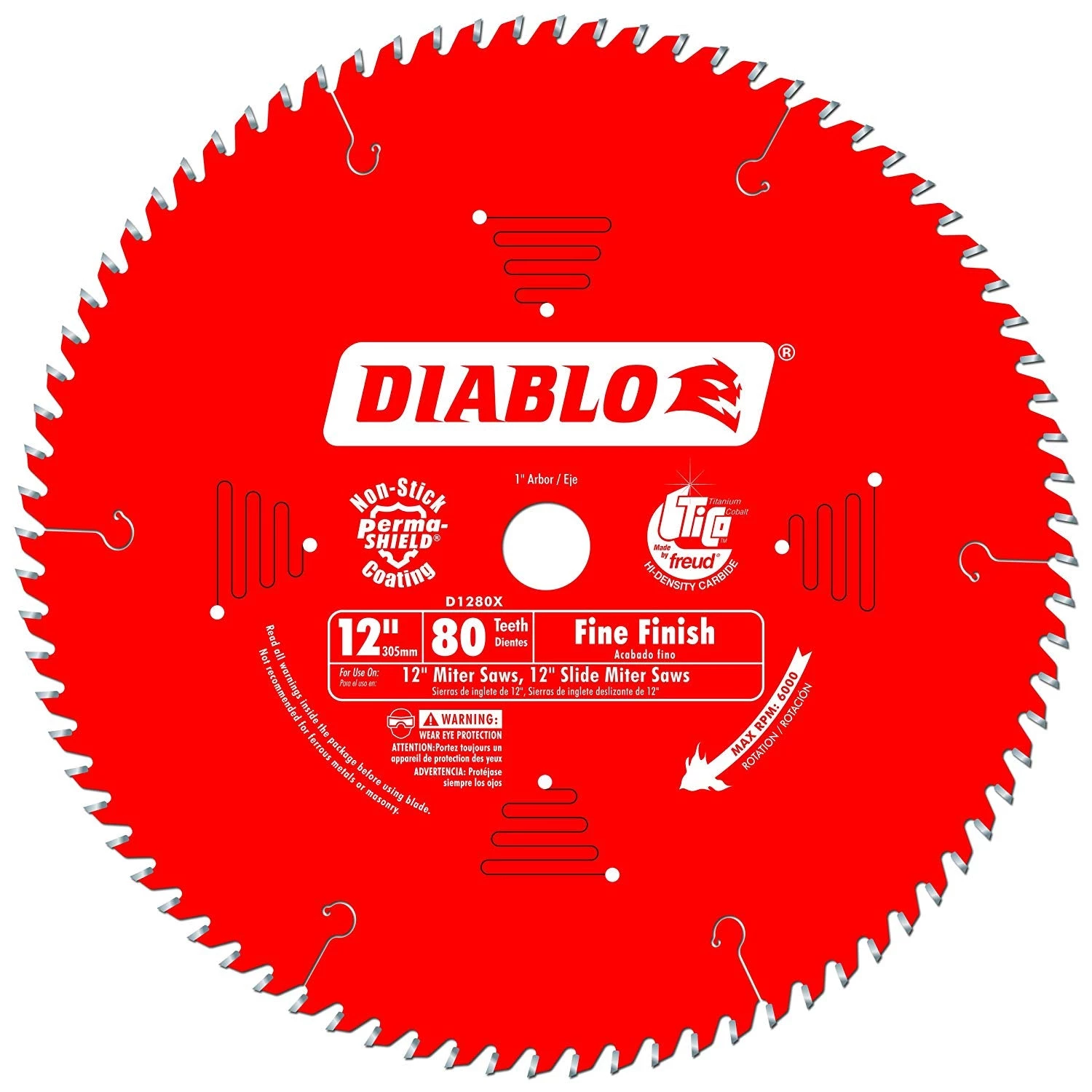 CUTTING ACCESSORIES Freud D1280X - Diablo 12" 80T Fine Finish Saw Blade 3 CUTTING ACCESSORIES Freud D1280X - Diablo 12" 80T Fine Finish Saw Blade