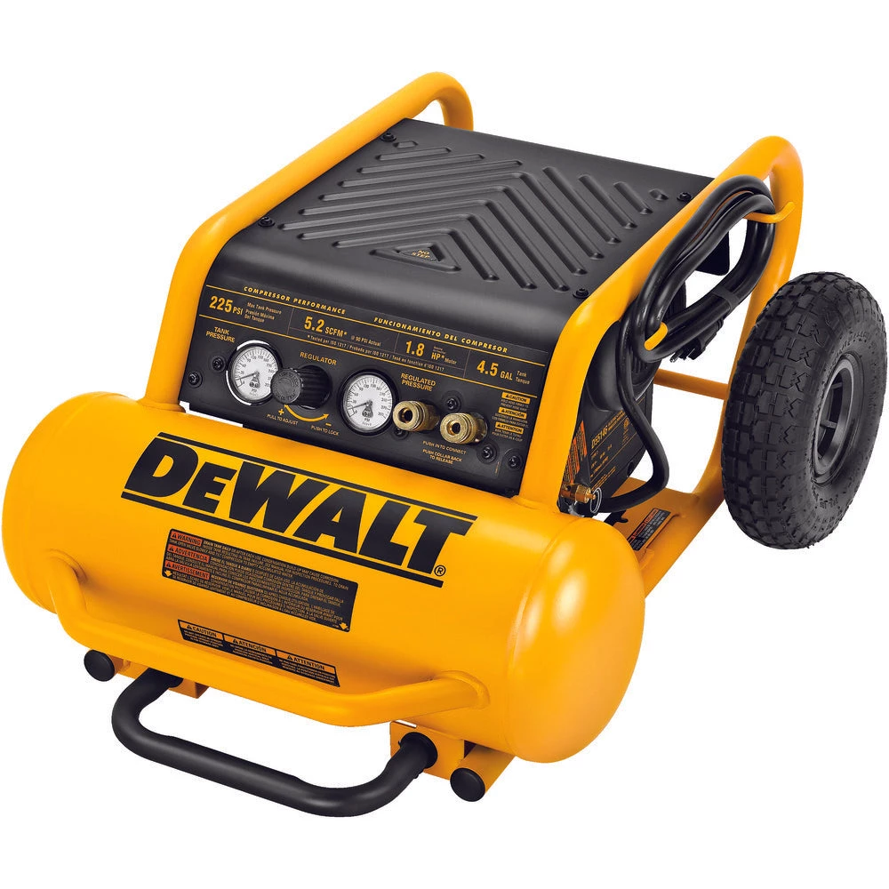 DEWALT D55146 - 1.6 HP CONTINUOUS, 225 PSI, 4.5 GALLON COMPRESSOR 5 DEWALT D55146 - 1.6 HP CONTINUOUS, 225 PSI, 4.5 GALLON COMPRESSOR