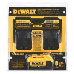 BATTERIES AND CHARGERS DEWALT DCB102BP 20-volt MAX Jobsite Charging Station With Battery Pack
