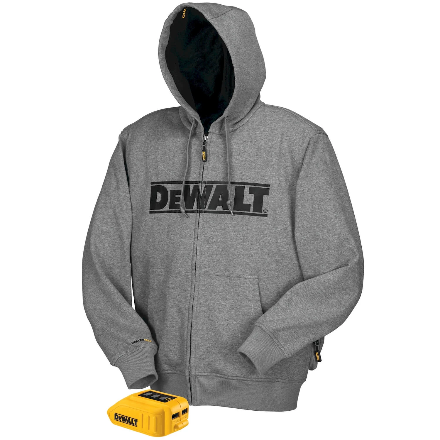 WORK WEAR DEWALT DCHJ068B - 20V/12V MAX Bare Hooded Heated Jacket, Gray 3 WORK WEAR DEWALT DCHJ068B - 20V/12V MAX Bare Hooded Heated Jacket, Gray