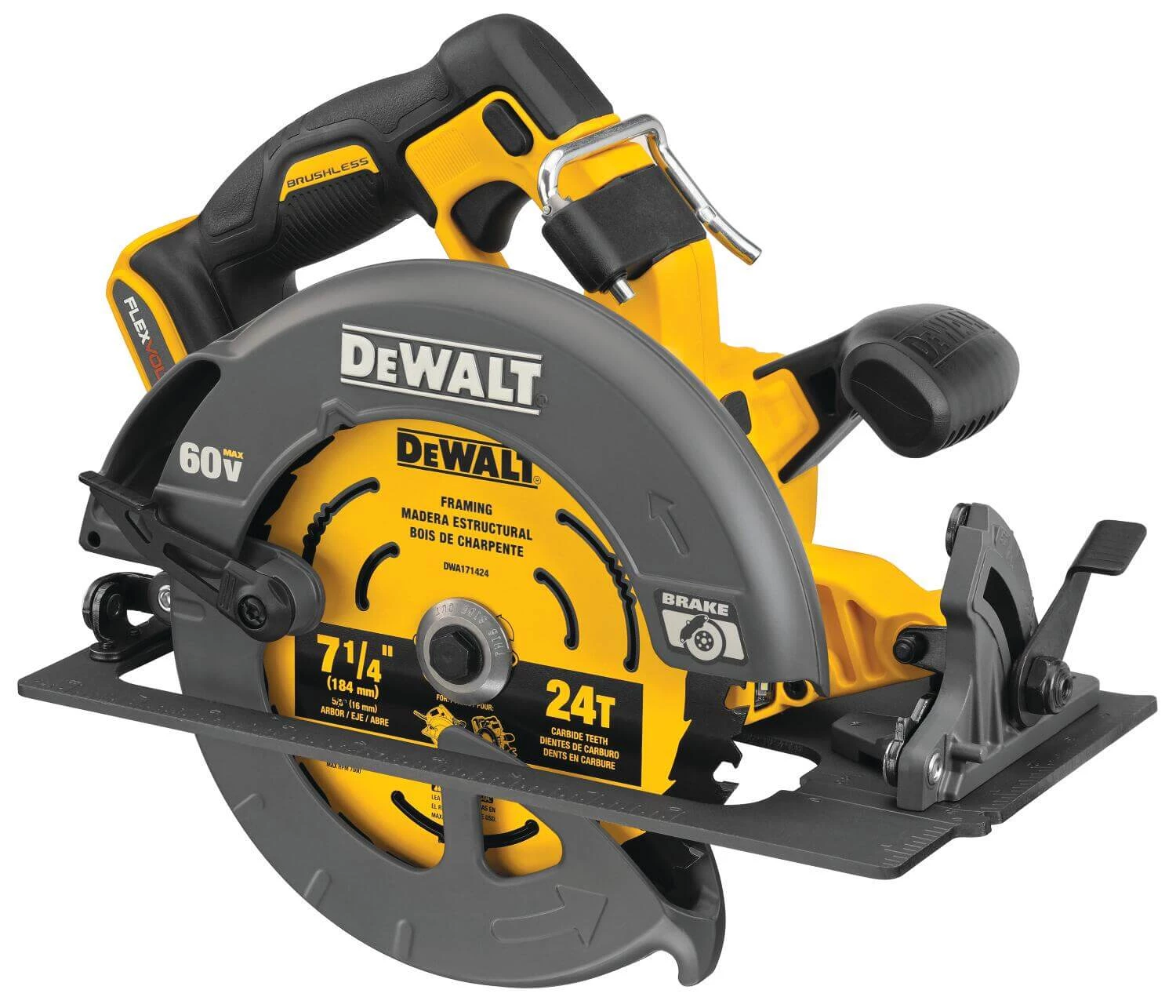 POWER SAWS DEWALT - DCS578B - FLEXVOLT® 60V MAX* BRUSHLESS 7-1/4 IN. CORDLESS CIRCULAR SAW WITH BRAKE (TOOL ONLY) 3 POWER SAWS DEWALT - DCS578B - FLEXVOLT® 60V MAX* BRUSHLESS 7-1/4 IN. CORDLESS CIRCULAR SAW WITH BRAKE (TOOL ONLY)