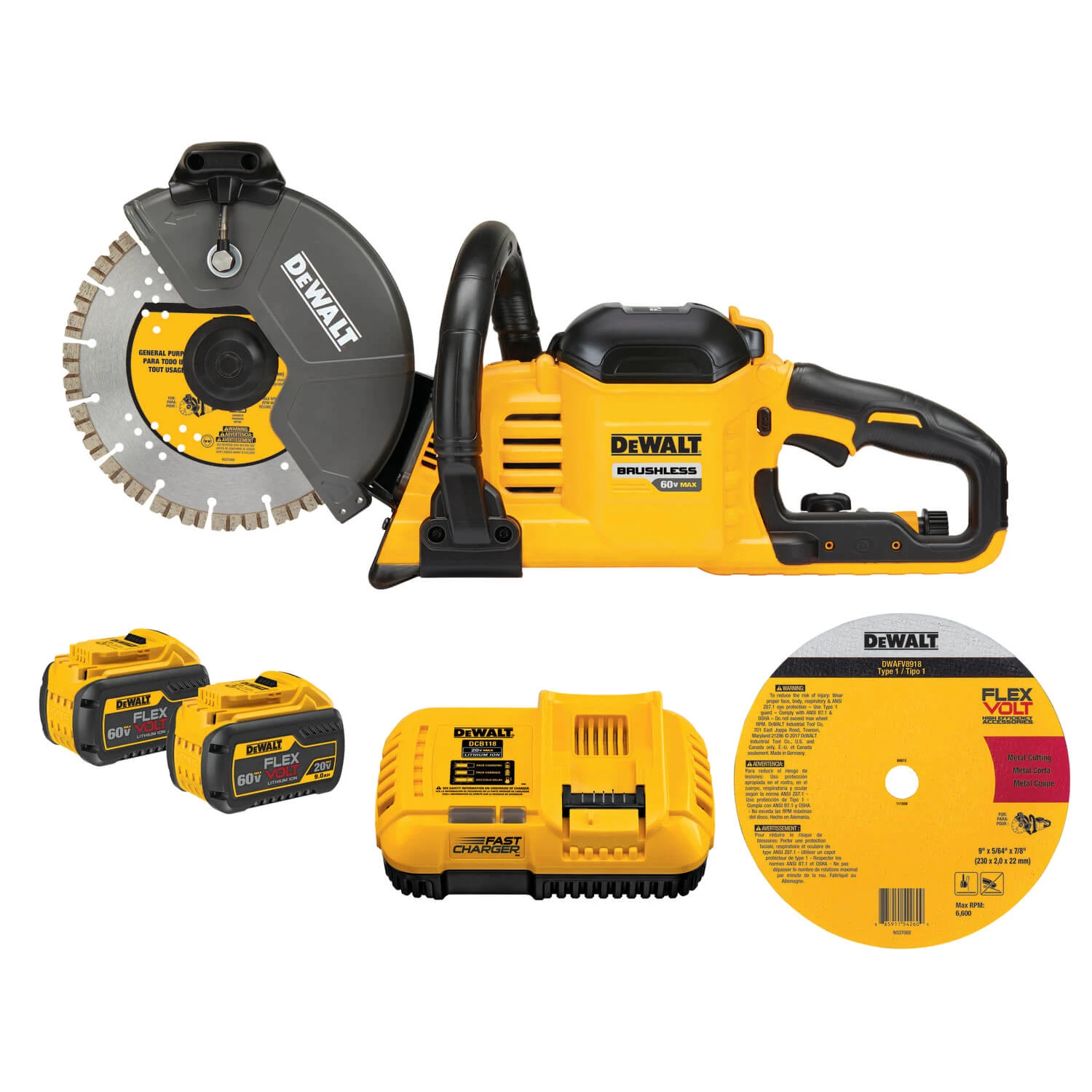 Dewalt DCS690X2 - 9" 60V MAX* Cut-Off Saw POWER TOOLS 3 Dewalt DCS690X2 - 9" 60V MAX* Cut-Off Saw POWER TOOLS