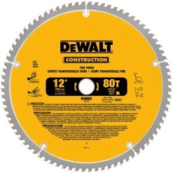 CUTTING ACCESSORIES DeWalt DW3128 12" 80T Fine Finish Saw Blade